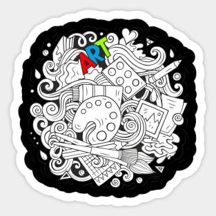 Sketchy Art Design - Artists Sticker